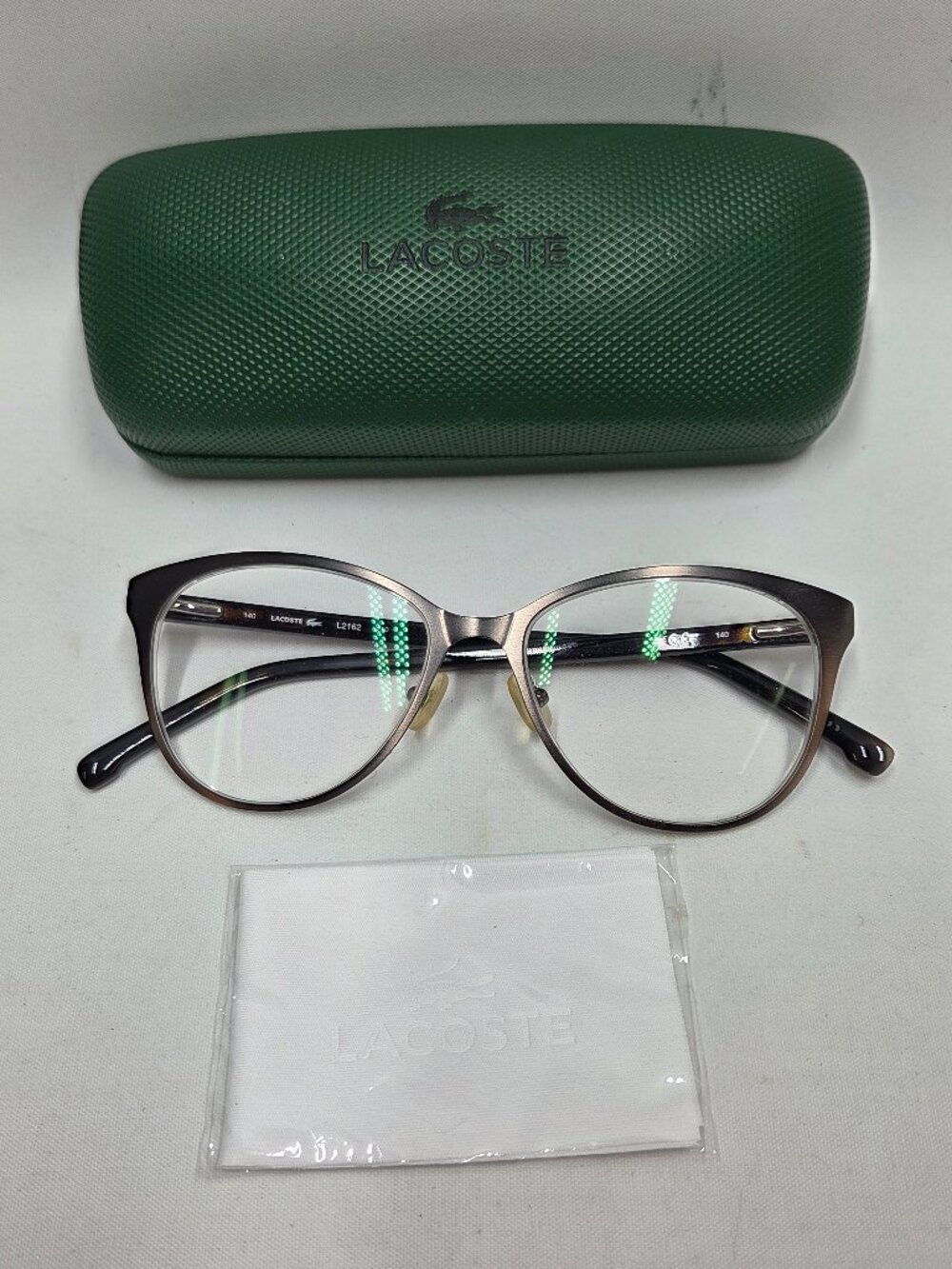 Lacoste L2162-210 Glasses Modern Cat Eye Frame With case and Cloth